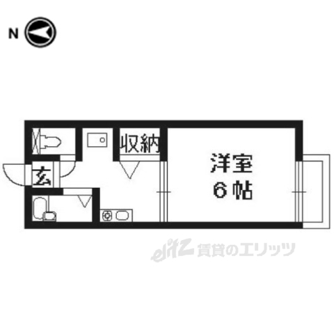 城陽市久世のアパートの間取り