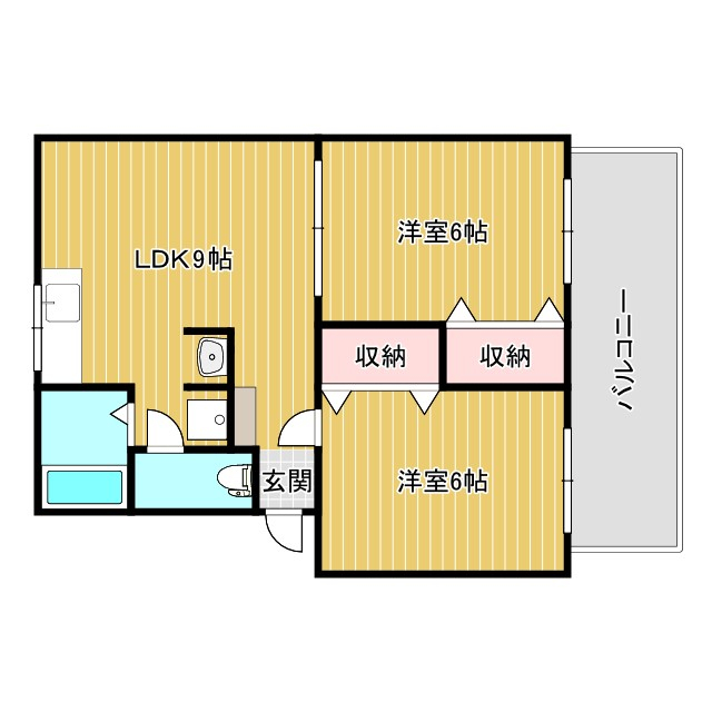 南栄第５パレスの間取り