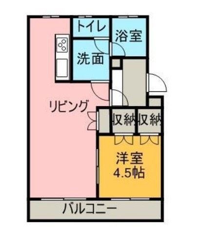 倉敷市二子のマンションの間取り