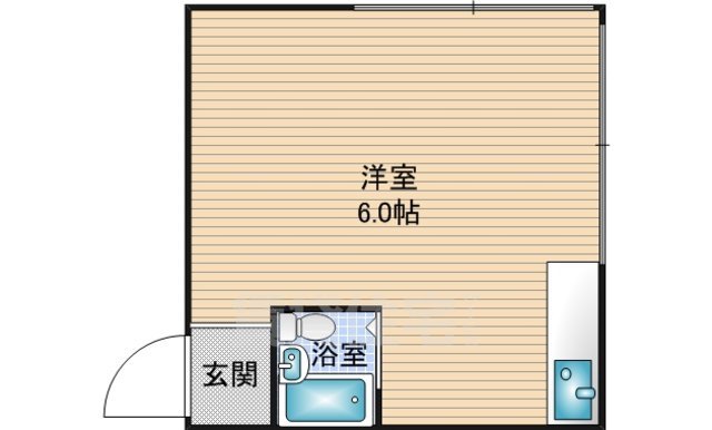 大阪市中央区島之内のマンションの間取り