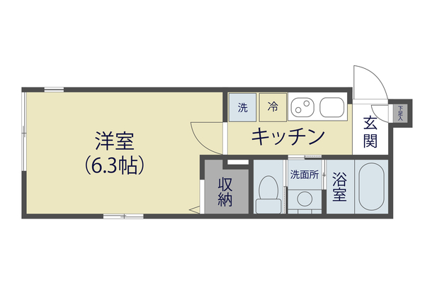 草加市八幡町のアパートの間取り