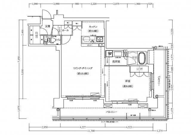 アクシオ梅田東の間取り