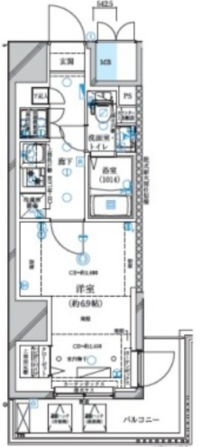ディアレイシャス川崎の間取り