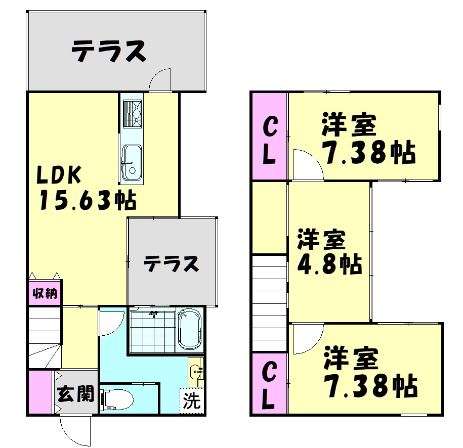 桑山利宮E_間取り_0