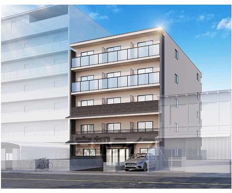 建物外観　予想図、完成予想図です。