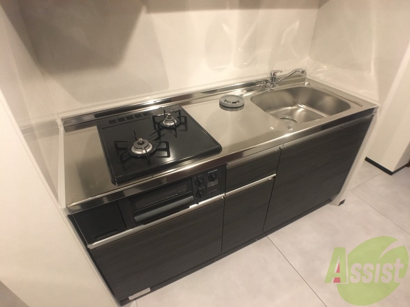 キッチン　２口システムキッチンなので、すぐお料理に使えます！