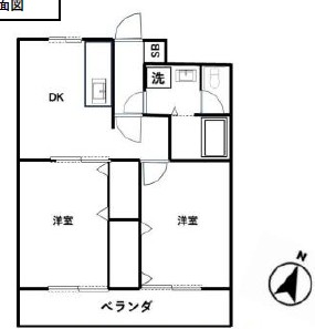 京王井の頭線 新代田駅 徒歩5分 3階建 築39年の間取り写真