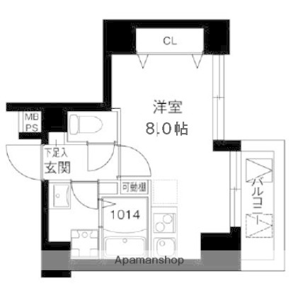 ＪＲ東海道本線 川崎駅 徒歩8分 9階建 築4年の間取り写真