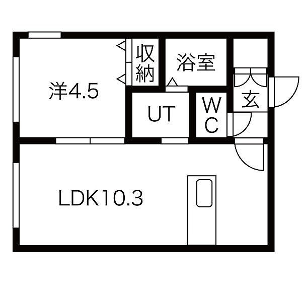 地下鉄南北線 平岸駅 徒歩7分 4階建 築6年の間取り写真