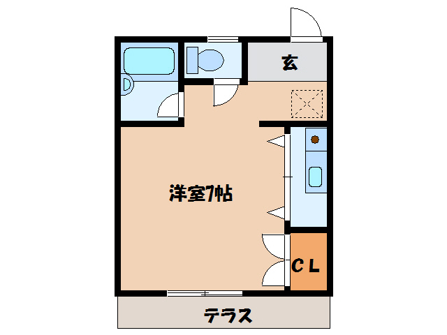 岩国市昭和町のアパートの間取り