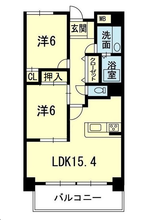 フラワーマンション城西の間取り