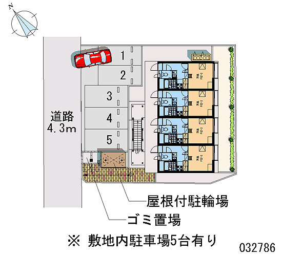 【ベラノーテの駐車場】