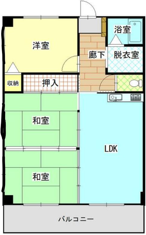 戸ヶ崎ロイヤルハイツの間取り