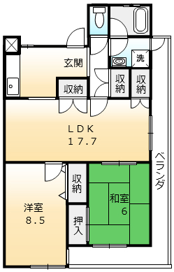 サンエクセル緑ヶ丘IIの間取り