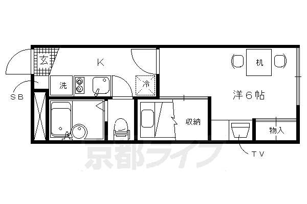 レオパレスアルモニの間取り写真
