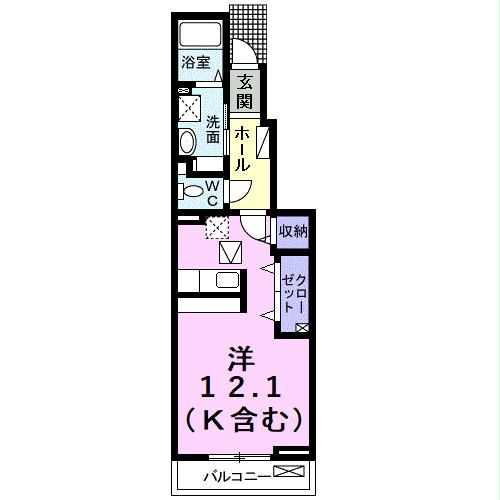 碧南市栗山町のアパートの間取り