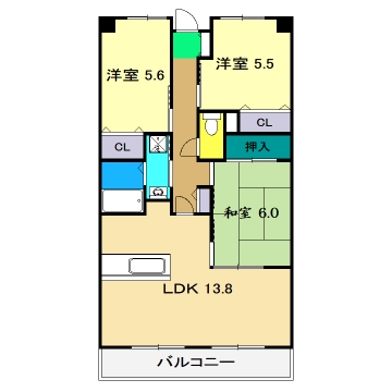 リヴィエール大高の間取り