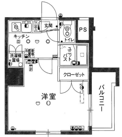 千代田区神田須田町のマンションの間取り