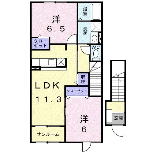 ミニヨンコリーヌＢの間取り