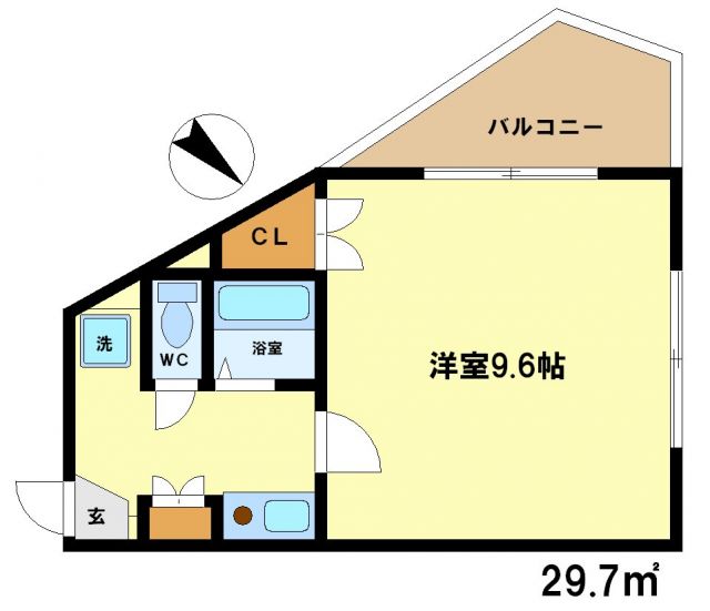 京都市中京区壬生坊城町のマンションの間取り