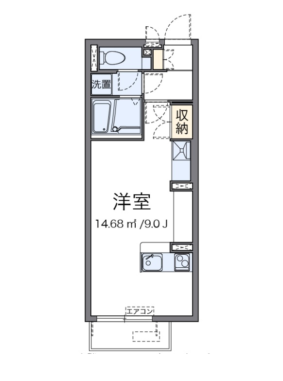 府中市四谷のアパートの間取り