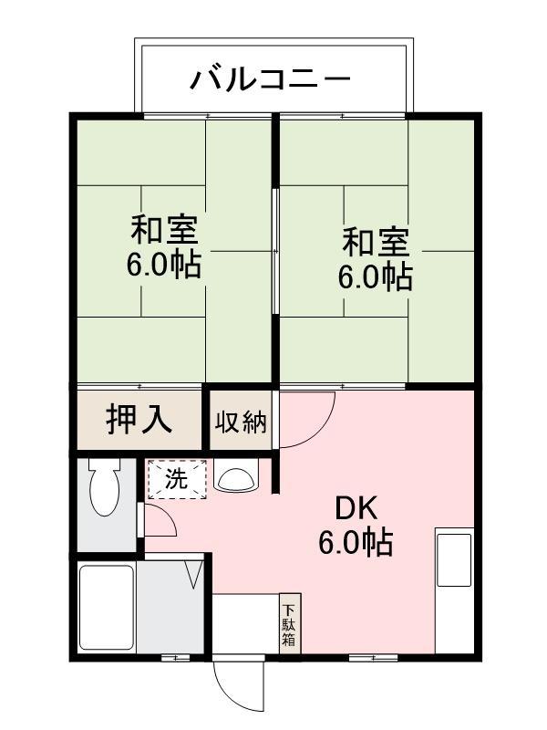 高松市高松町のアパートの間取り