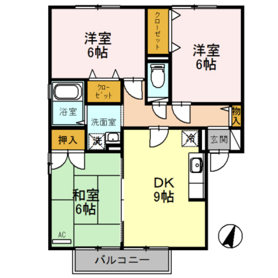 ヴィルクレール　Ａ棟の間取り