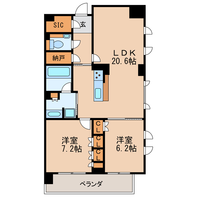 ジュネス清水の間取り