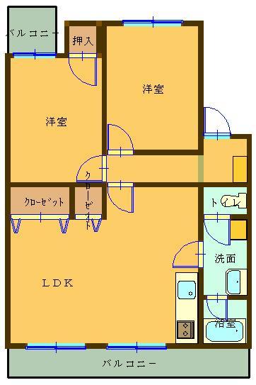 コモドカーサ朝日の間取り