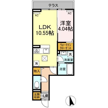 【八王子市上野町のアパートの間取り】