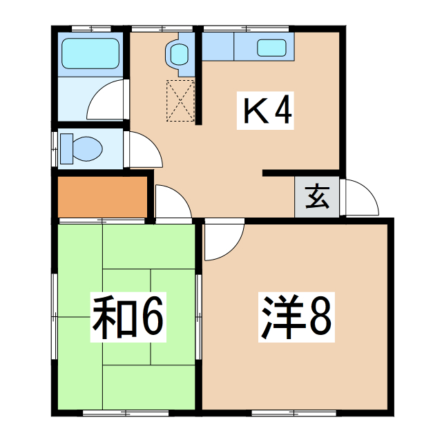 ハイツ福宝の間取り