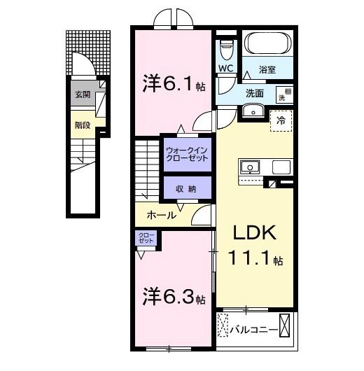 木更津市中里のアパートの間取り