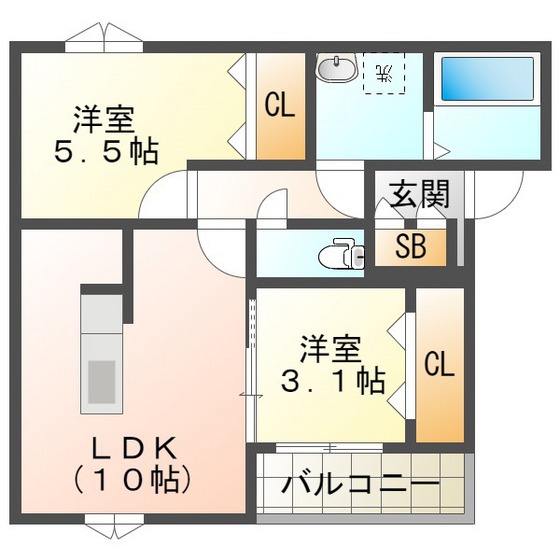 ＬＥＣＯＣＯＮ四日市IVの間取り