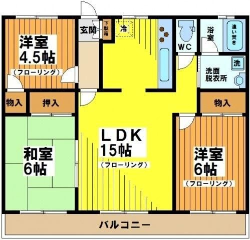 杉並区浜田山のマンションの間取り