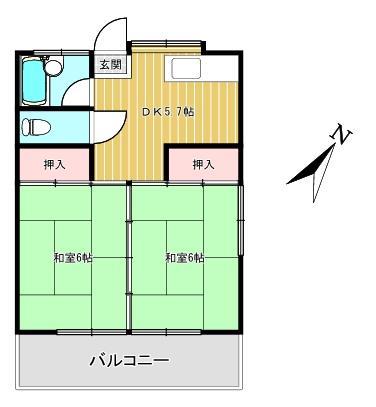 永仮ハイツの間取り