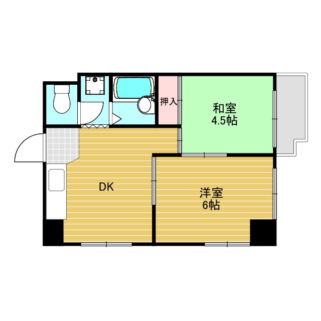 【サンハイツ大阪屋の間取り】