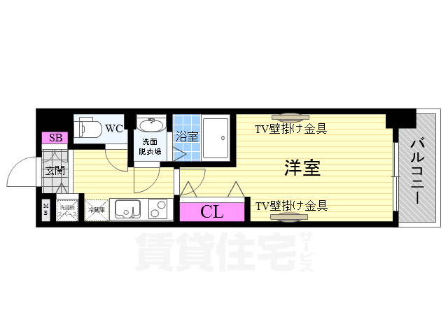 【京都市南区吉祥院三ノ宮西町のマンションの間取り】