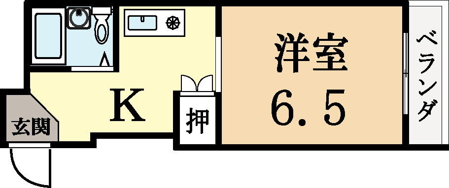 城陽市平川のマンションの間取り