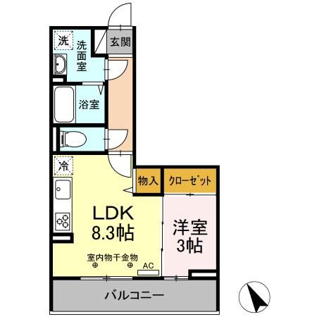 Ｄーｒｏｏｍ本町の間取り