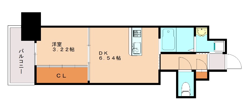 北九州市小倉北区上到津のマンションの間取り