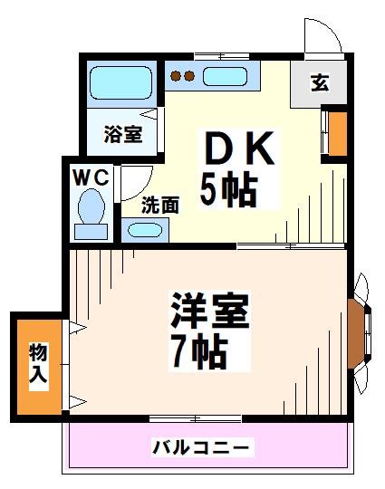 府中市住吉町のアパートの間取り