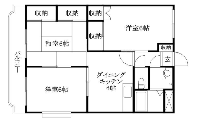 伊予市下吾川のマンションの間取り