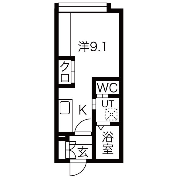 札幌市白石区菊水五条のマンションの間取り