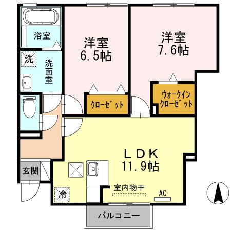 海部郡大治町大字東條のアパートの間取り