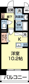 熊本市北区龍田のマンションの間取り