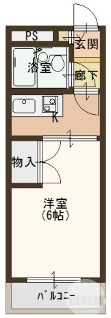 堺市北区南花田町のマンションの間取り