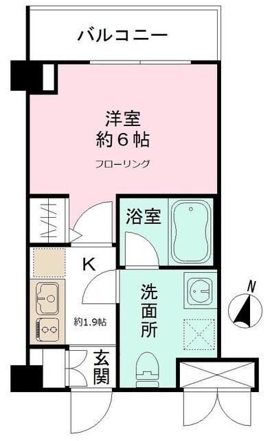 世田谷区大原のマンションの間取り