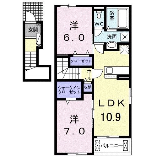 アンベリールＢの間取り