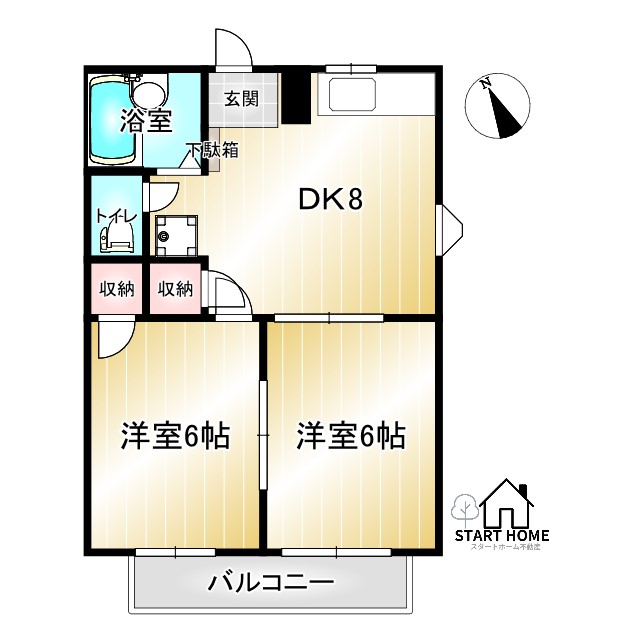 ファミーユ笠木Bの間取り