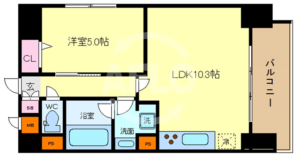 ウルバーノ　イリスの間取り